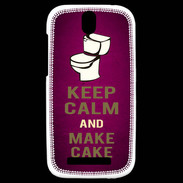 Coque HTC One SV Keep Calm and Make cake Rose