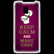 Coque LG P990 Keep Calm and Make cake Rose