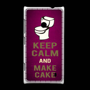 Coque Nokia Lumia 520 Keep Calm and Make cake Rose