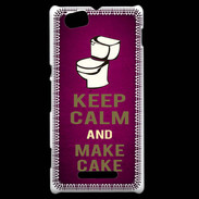 Coque Sony Xperia M Keep Calm and Make cake Rose