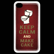 Coque iPhone 4 / iPhone 4S Keep Calm and Make cake Rouge