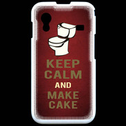 Coque Samsung ACE S5830 Keep Calm and Make cake Rouge