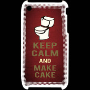 Coque iPhone 3G / 3GS Keep Calm and Make cake Rouge