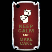 Coque Blackberry 8520 Keep Calm and Make cake Rouge