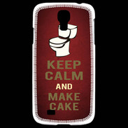 Coque Samsung Galaxy S4 Keep Calm and Make cake Rouge