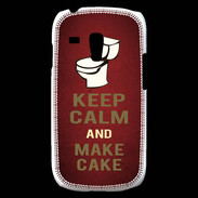 Coque Samsung Galaxy S3 Mini Keep Calm and Make cake Rouge