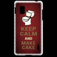 Coque LG Optimus G Keep Calm and Make cake Rouge