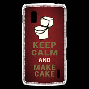 Coque LG Nexus 4 Keep Calm and Make cake Rouge