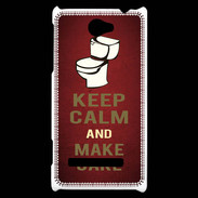 Coque HTC Windows Phone 8S Keep Calm and Make cake Rouge