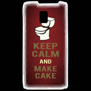 Coque LG P990 Keep Calm and Make cake Rouge