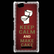 Coque Sony Xperia M Keep Calm and Make cake Rouge