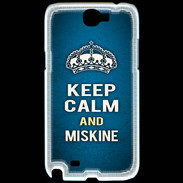 Coque Samsung Galaxy Note 2 Keep Calm and Miskine Bleu
