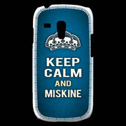 Coque Samsung Galaxy S3 Mini Keep Calm and Miskine Bleu