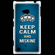 Coque Nokia Lumia 720 Keep Calm and Miskine Bleu