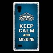 Coque LG Optimus L9 Keep Calm and Miskine Bleu