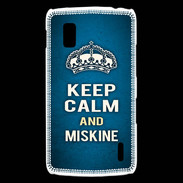Coque LG Nexus 4 Keep Calm and Miskine Bleu