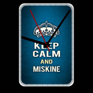 Grande pendule murale Keep Calm and Miskine Bleu