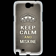 Coque Samsung Galaxy Note 2 Keep Calm and Miskine Gris