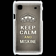 Coque Samsung Galaxy S Keep Calm and Miskine Gris