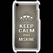 Coque iPhone 3G / 3GS Keep Calm and Miskine Gris