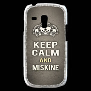 Coque Samsung Galaxy S3 Mini Keep Calm and Miskine Gris
