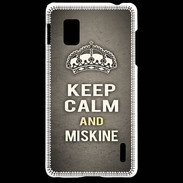 Coque LG Optimus G Keep Calm and Miskine Gris