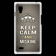 Coque LG Optimus L9 Keep Calm and Miskine Gris