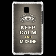 Coque LG Optimus L3 II Keep Calm and Miskine Gris