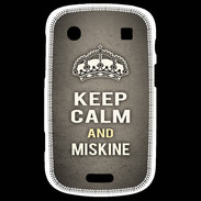 Coque Blackberry Bold 9900 Keep Calm and Miskine Gris