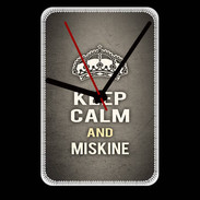 Grande pendule murale Keep Calm and Miskine Gris