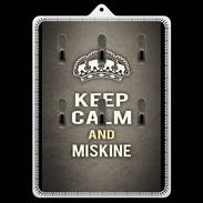 Porte clés Keep Calm and Miskine Gris