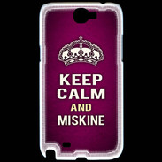 Coque Samsung Galaxy Note 2 Keep Calm and Miskine Rose