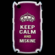 Coque Blackberry 8520 Keep Calm and Miskine Rose