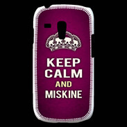 Coque Samsung Galaxy S3 Mini Keep Calm and Miskine Rose