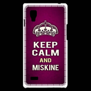 Coque LG Optimus L9 Keep Calm and Miskine Rose