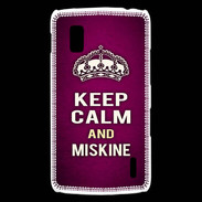 Coque LG Nexus 4 Keep Calm and Miskine Rose