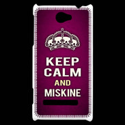 Coque HTC Windows Phone 8S Keep Calm and Miskine Rose