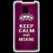 Coque LG P990 Keep Calm and Miskine Rose