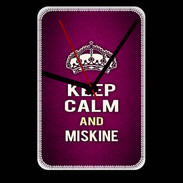 Grande pendule murale Keep Calm and Miskine Rose