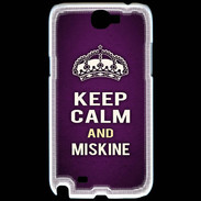 Coque Samsung Galaxy Note 2 Keep Calm and Miskine Violet