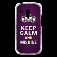 Coque Samsung Galaxy S3 Mini Keep Calm and Miskine Violet