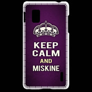 Coque LG Optimus G Keep Calm and Miskine Violet