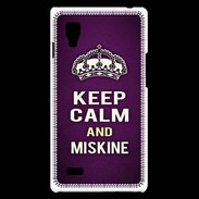 Coque LG Optimus L9 Keep Calm and Miskine Violet