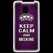 Coque LG P990 Keep Calm and Miskine Violet
