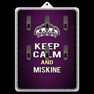 Porte clés Keep Calm and Miskine Violet