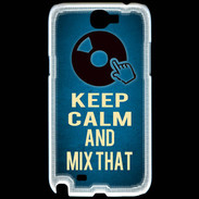 Coque Samsung Galaxy Note 2 Keep Calm and Mix that Bleu