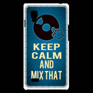 Coque LG Optimus L9 Keep Calm and Mix that Bleu
