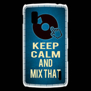 Coque LG Nexus 4 Keep Calm and Mix that Bleu