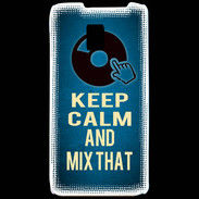 Coque LG P990 Keep Calm and Mix that Bleu