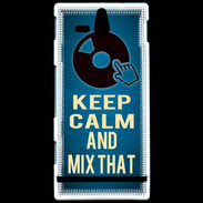 Coque Sony Xperia U Keep Calm and Mix that Bleu